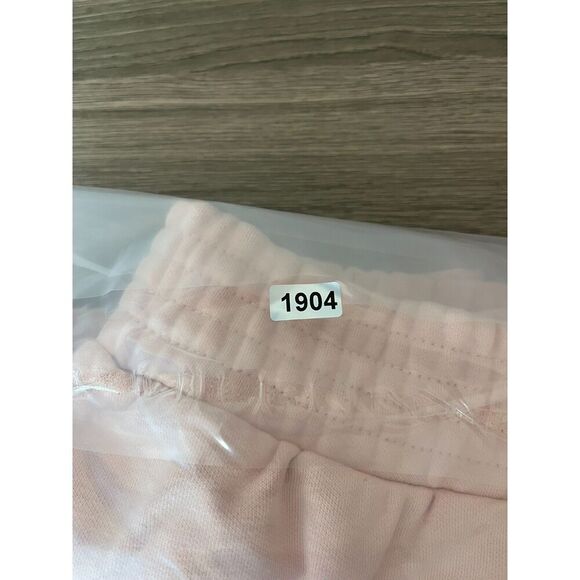 Pact Courtside Fleece Split Ankle Wide Leg Sweatpants Blush Posey Women's M NWT - Picture 10 of 10